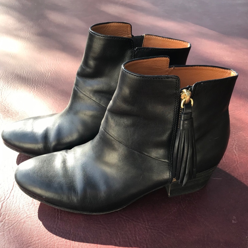 Coach Tasseled Ankle Boots - size 10